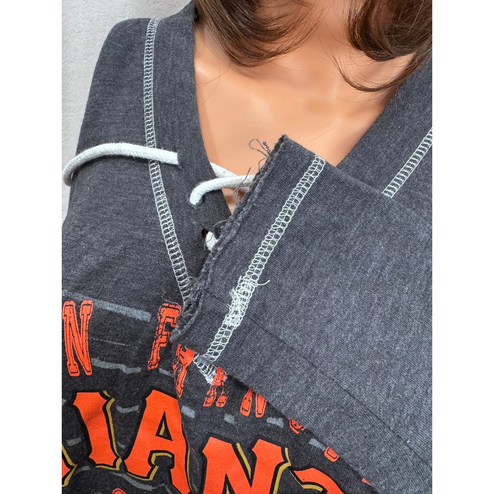 EUC San Fransisco Giants Baseball sports sweatshirt Gray orange Size‎ M - Picture 4 of 7